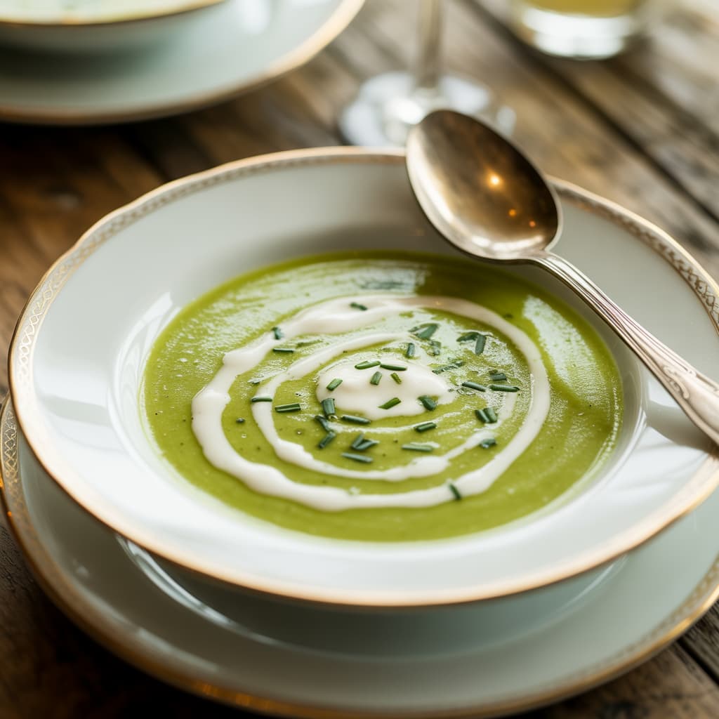 Velouté d'Asperges Vertes et Blanches