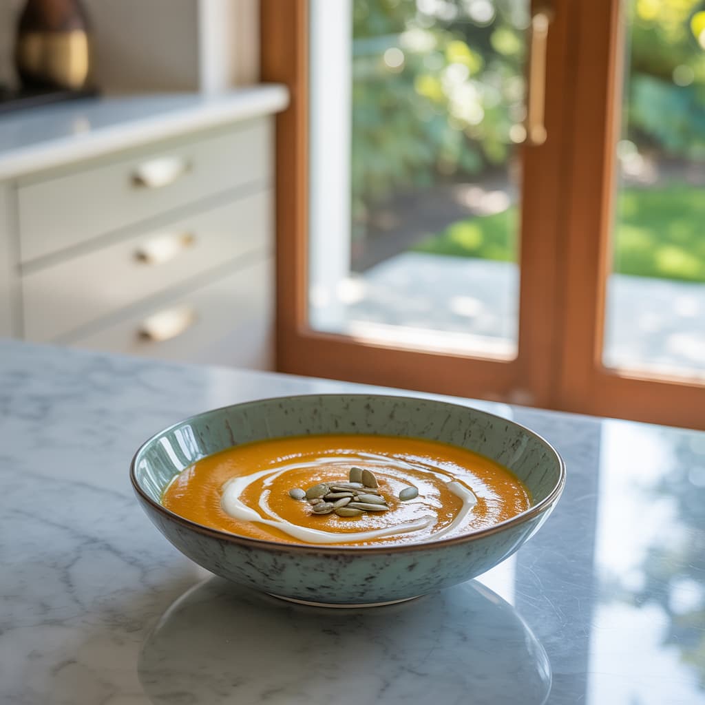 Velouté de potiron à la crème fraîche