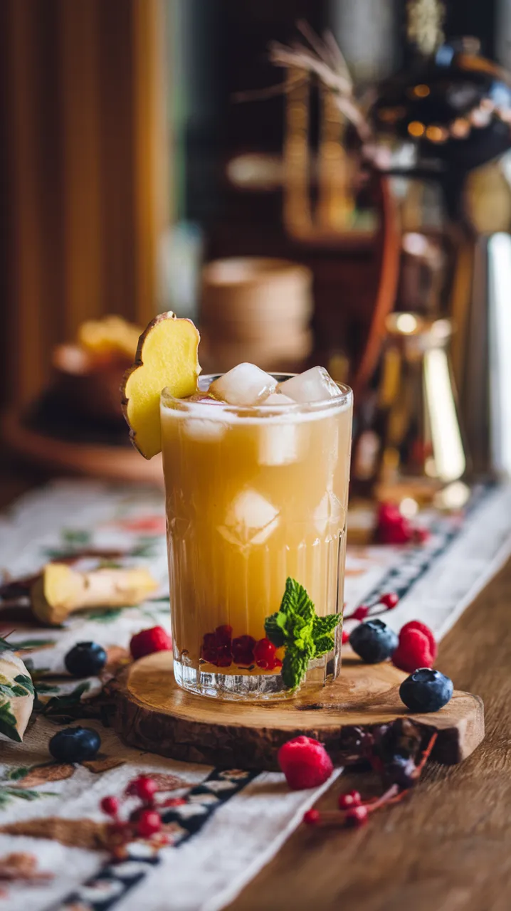 Punch au gingembre pétillant