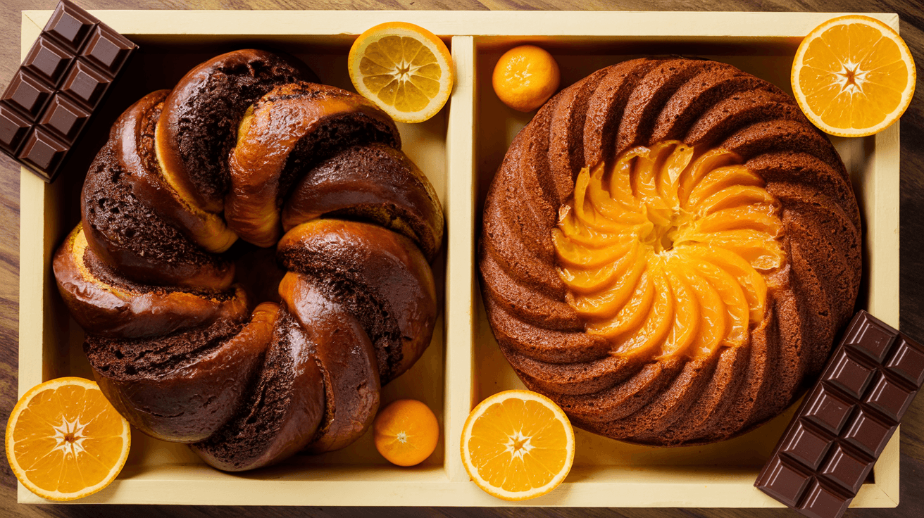 Babka au chocolat et écorces d'oranges