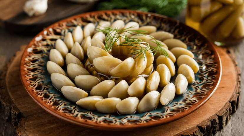 Pickles de bourgeons d'ail des ours au miel