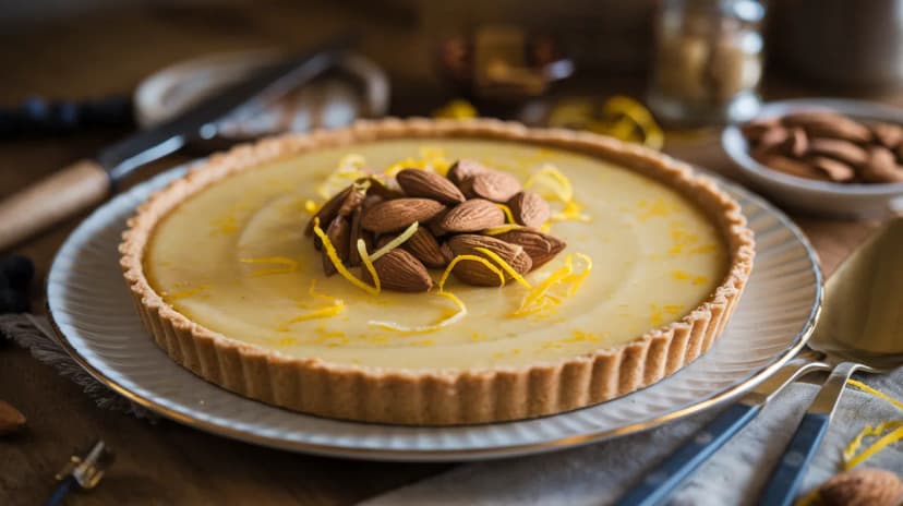 Tarte au Citron et Amandes de Provence - recette Dessert Facile