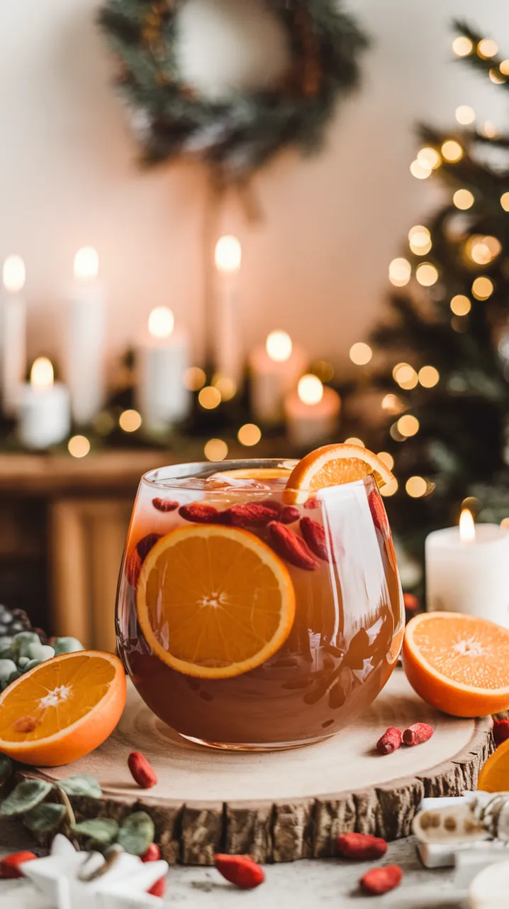 Punch Hivernal à la Clémentine et aux Baies de Goji