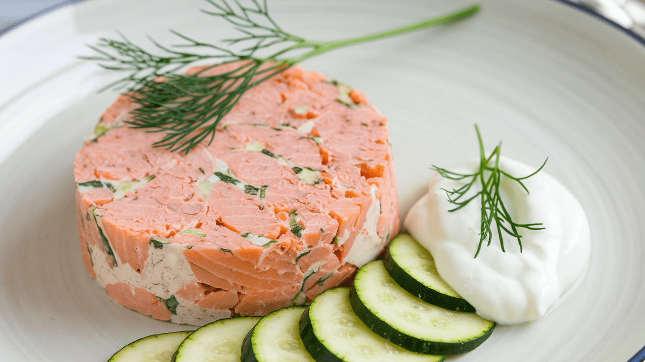 Terrine de saumon et courgettes