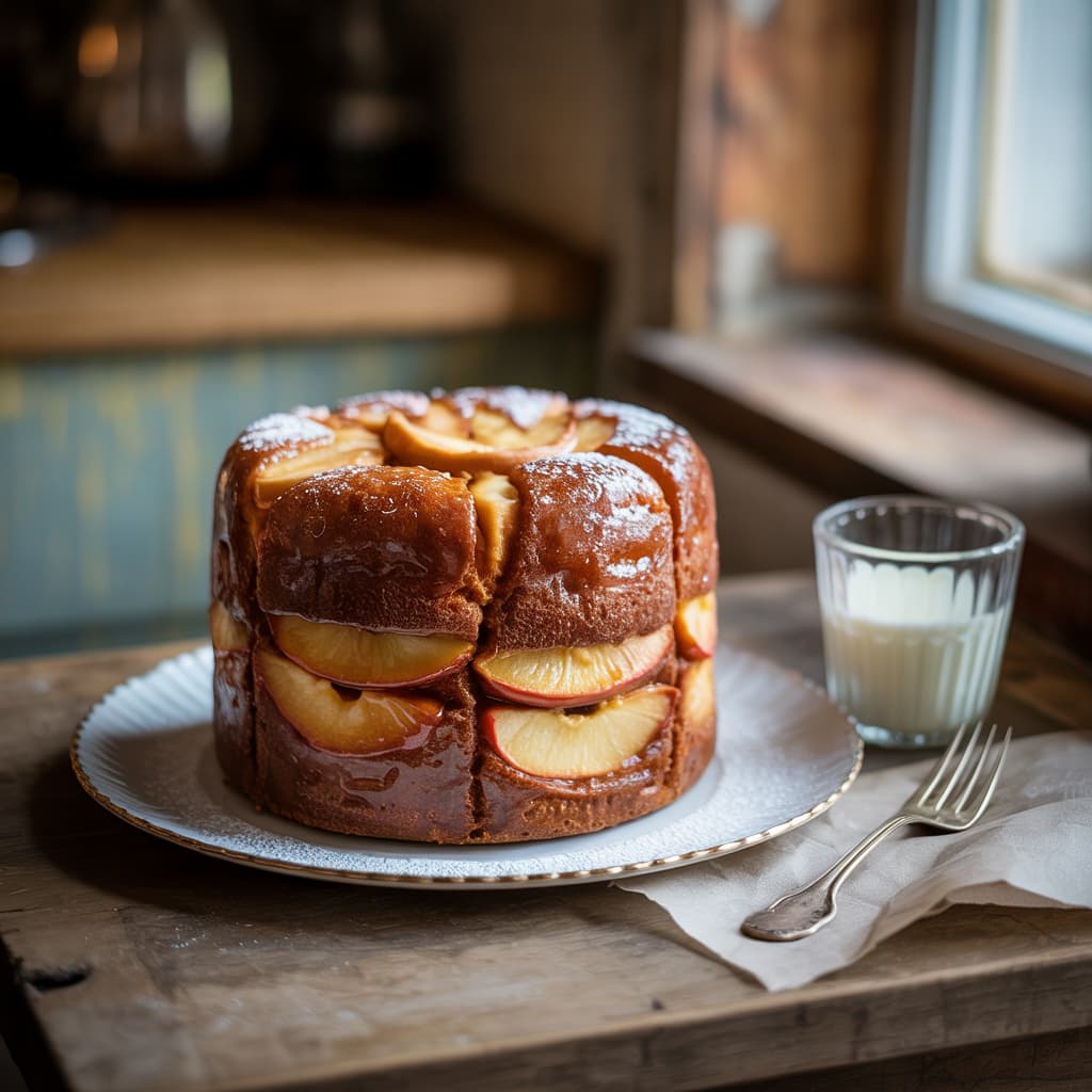 Gâteau de Brioche Perdue aux Pommes