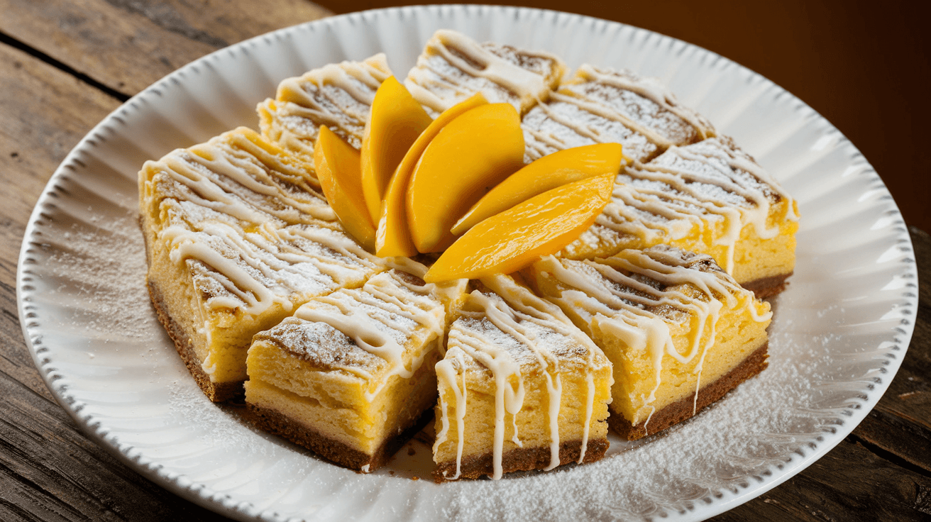 Blondie à la mangue fraîche et au chocolat blanc