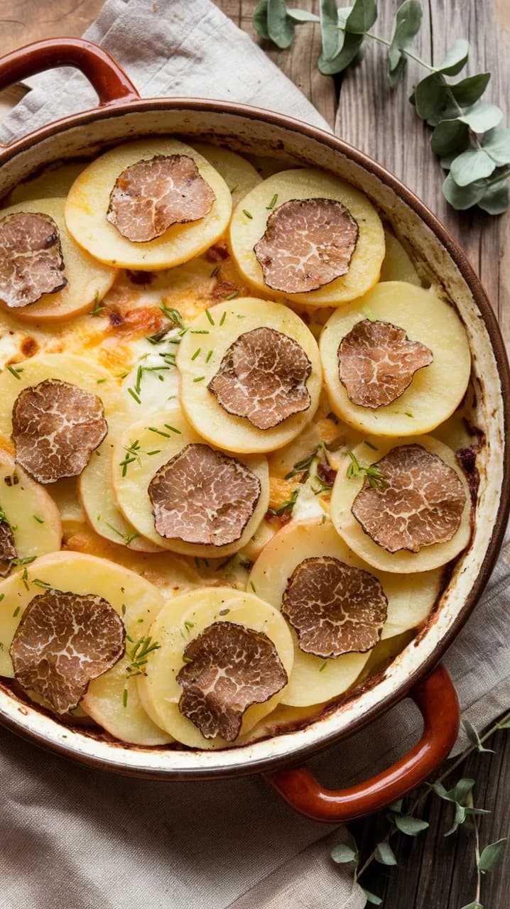 Gratin de pommes de terre à la truffe et au fromage