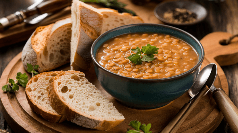 Velouté de lentilles corail aux épices