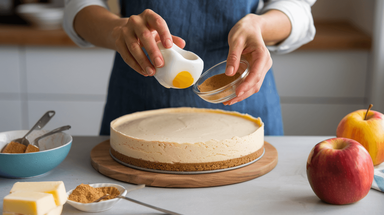 Délicieux Cheesecake aux Pommes Caramélisées