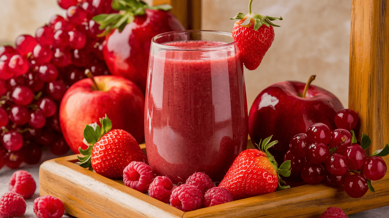 Smoothie rafraîchissant aux fruits rouges