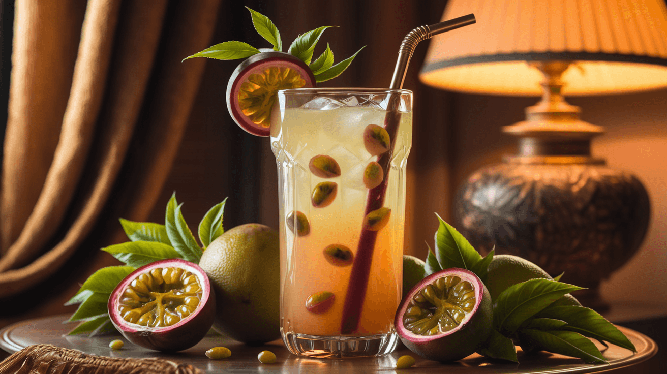 Cocktail de fruit de la passion rafraîchissant
