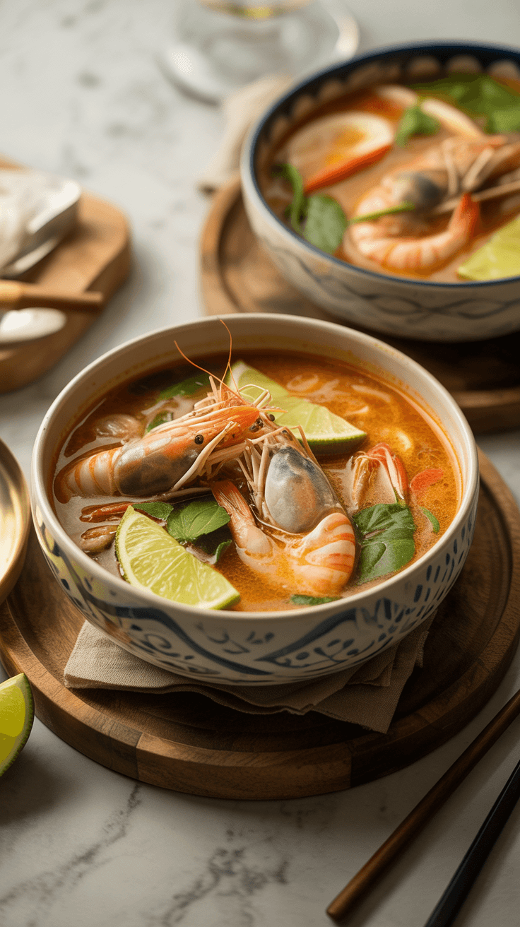 Soupe Tom Yum Keto aux Crevettes et Citron