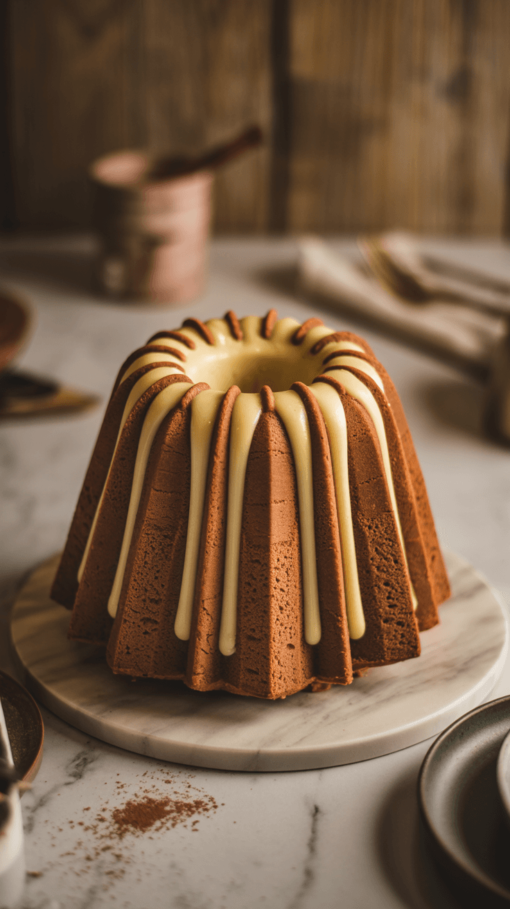 Bundt Cake Marbré Chocolat et Vanille Fondant