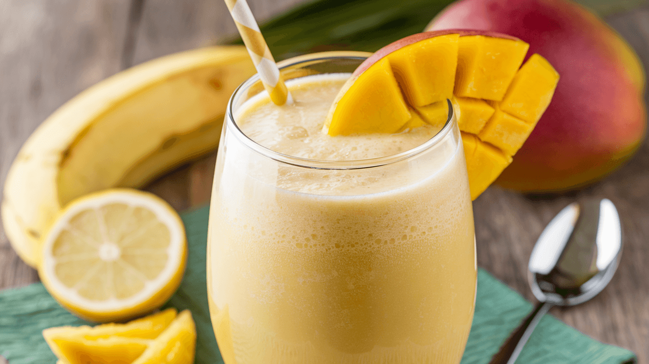 Smoothie exotique à la mangue et au lait de coco