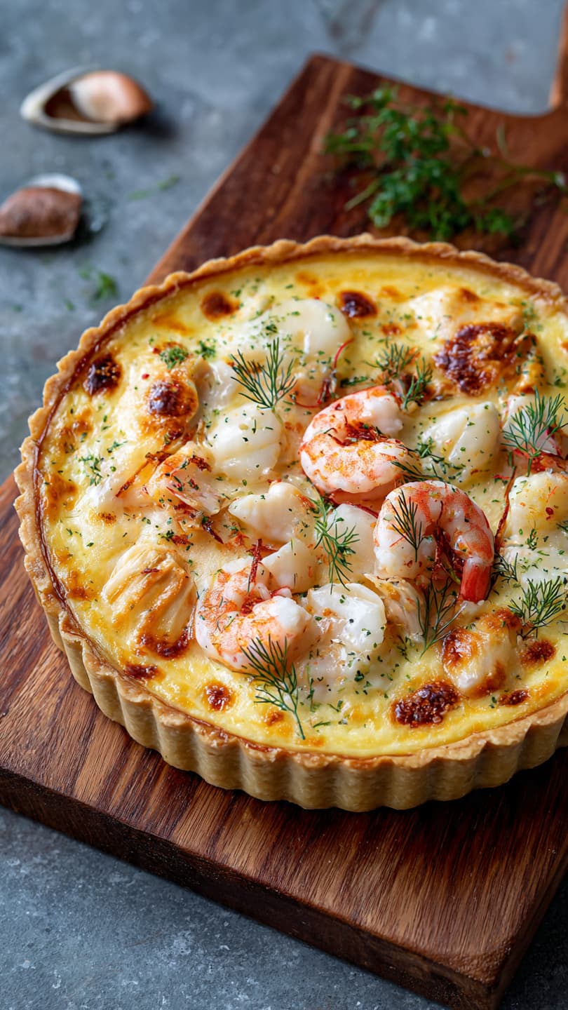 Tarte légère aux fruits de mer