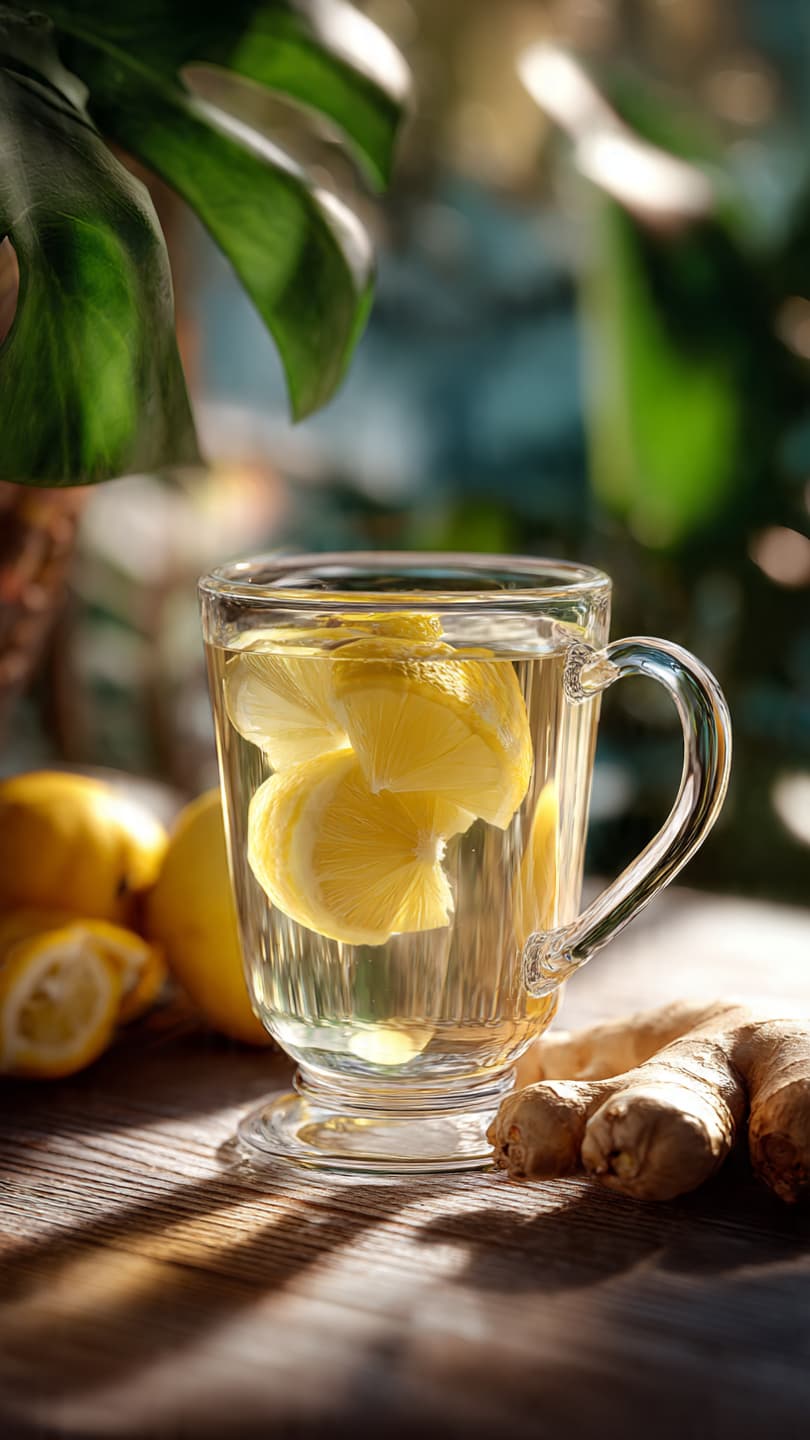 Infusion de gingembre et citron rafraîchissante