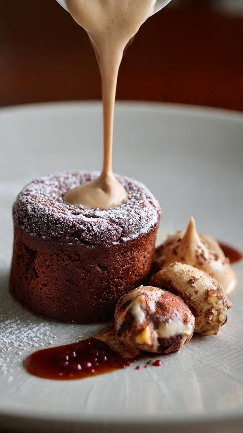 Fondant au Chocolat et Crème de Marron