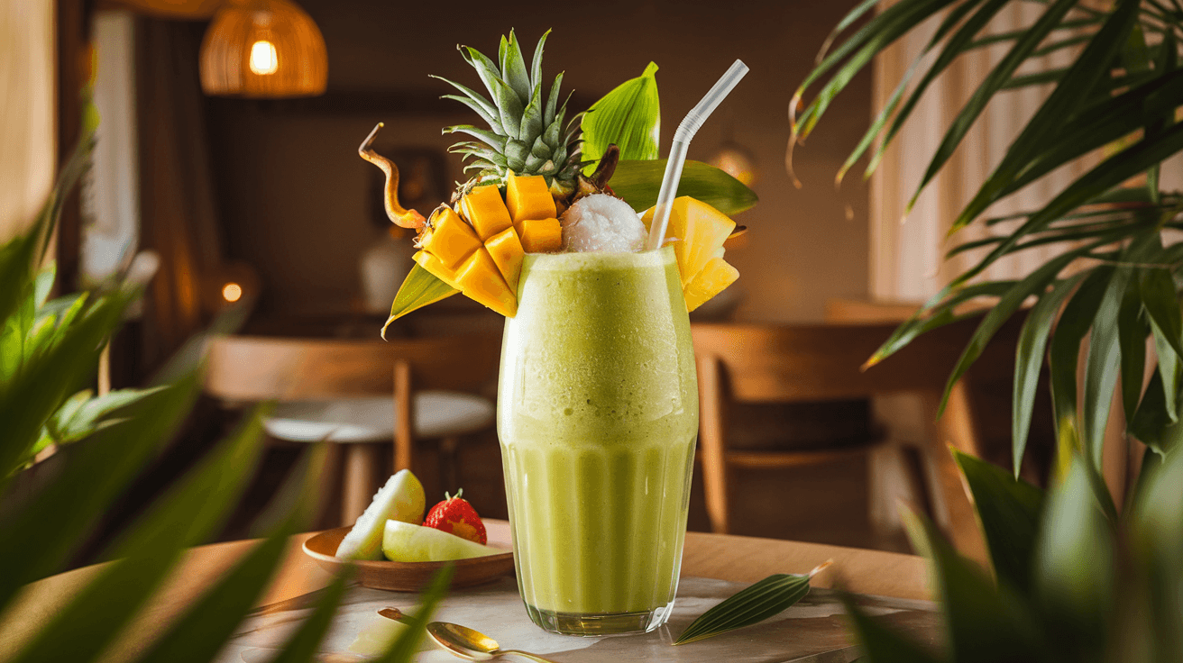 Smoothie exotique rafraîchissant