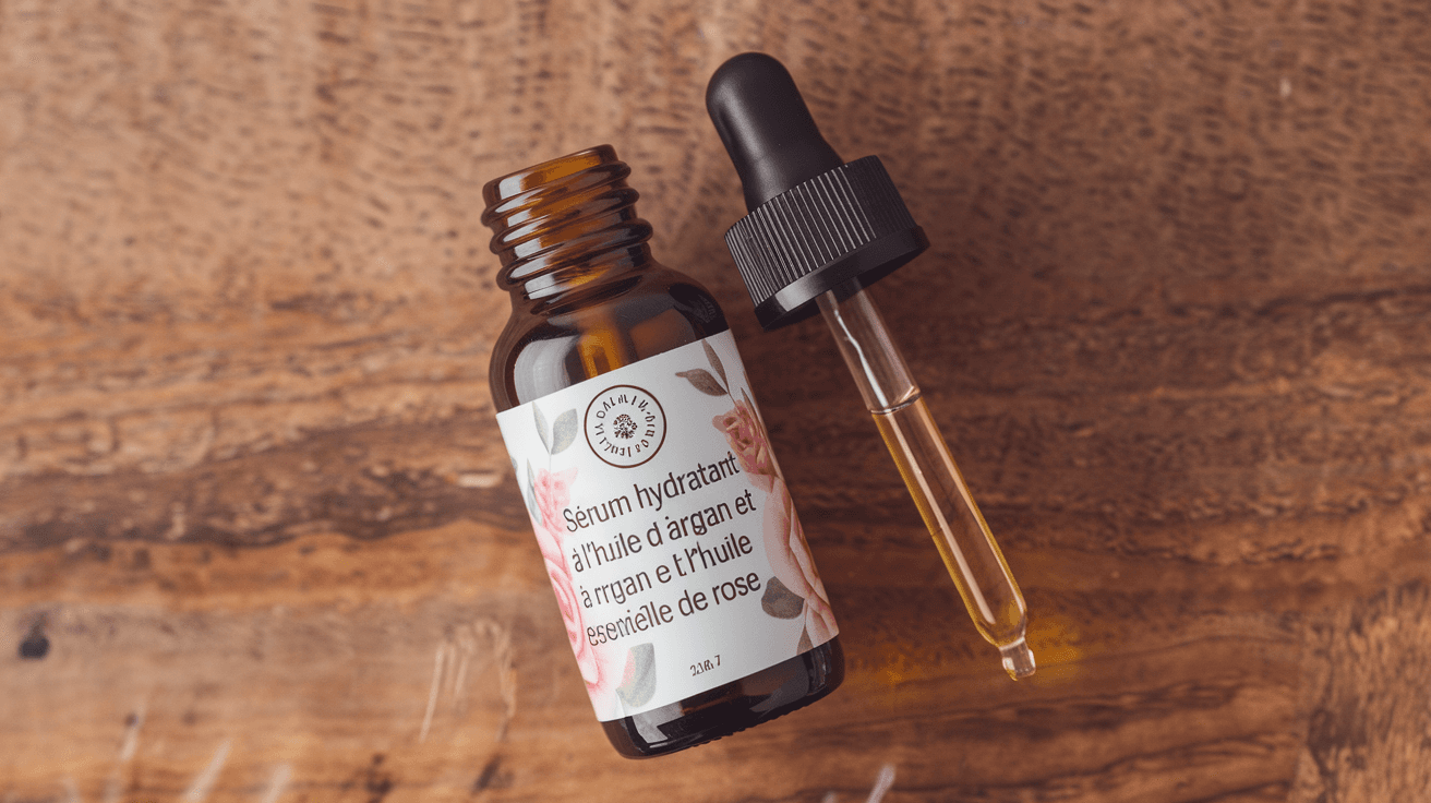 Sérum hydratant à l'huile d'argan et à l'huile essentielle de rose