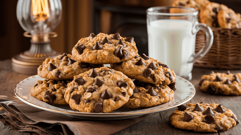 Cookies aux pépites de chocolat et à l'avoine - recette Dessert Facile