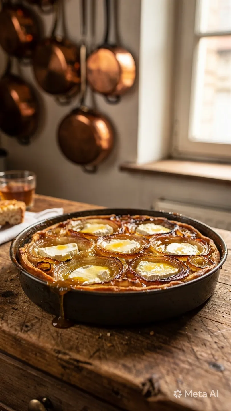 Tarte Tatin aux Oignons Caramélisés et Chèvre