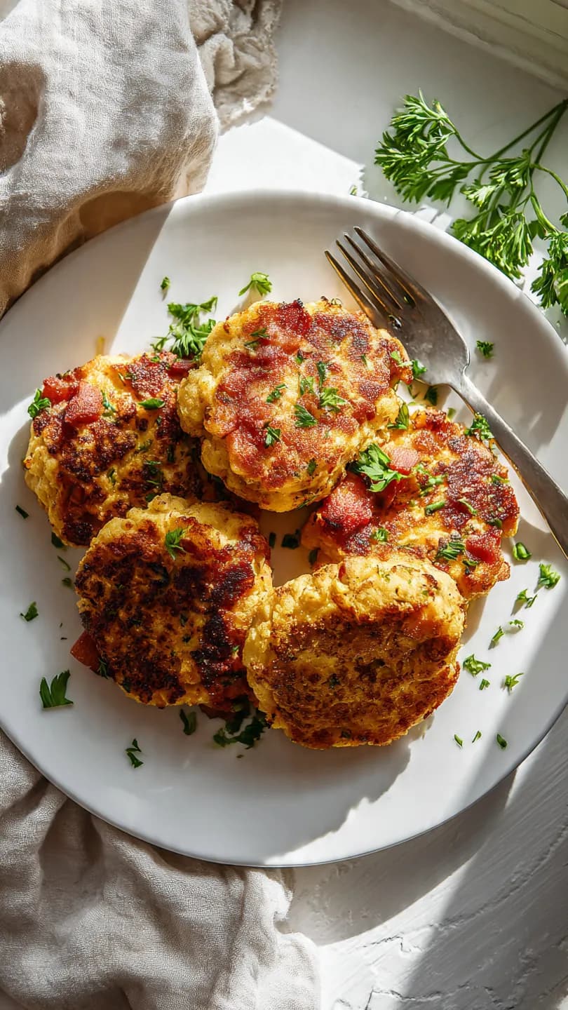 Galettes Croustillantes Keto au Chou-Fleur et Lardons