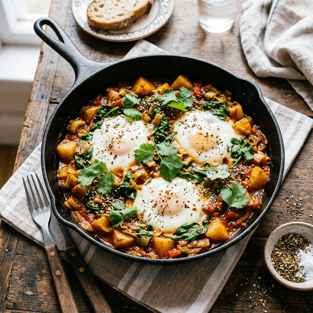Chakchouka aux pommes de terre et zaatar