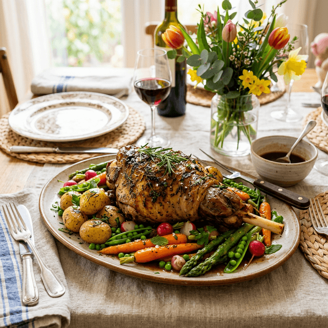 Gigot d'Agneau de Pâques au Four