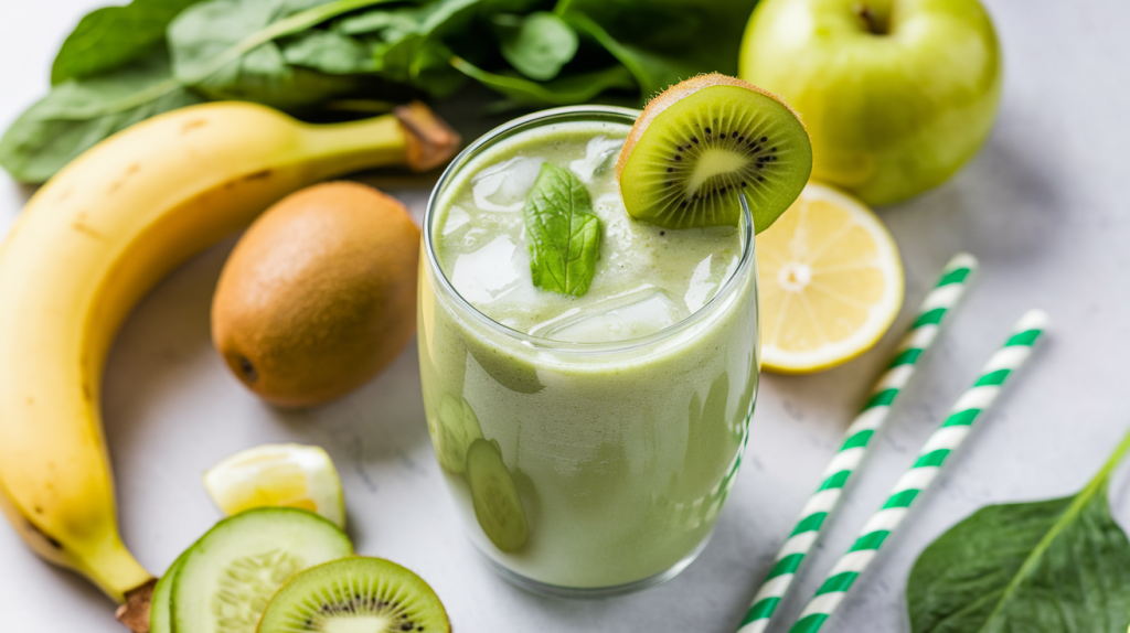 Smoothie vert aux fruits frais