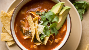 soupe de poulet aux tortillas