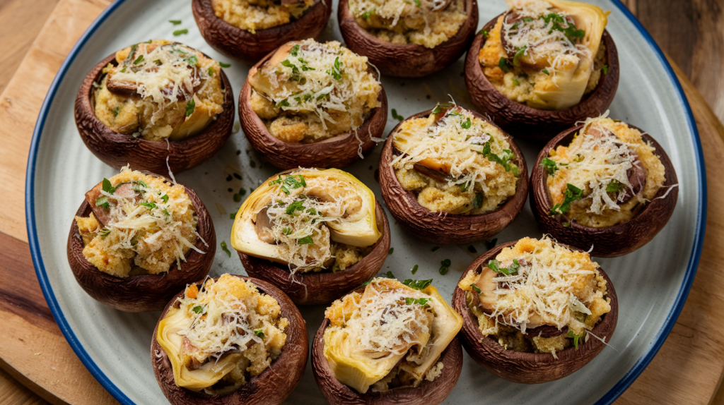 Stuffed Mushrooms aux artichauts