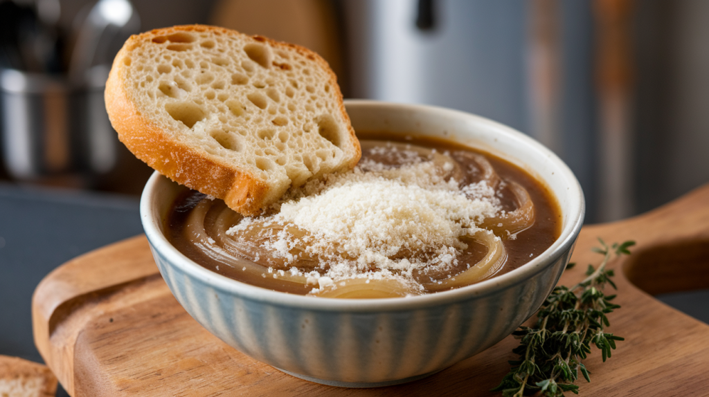 Soupe à l'oignon gratinée