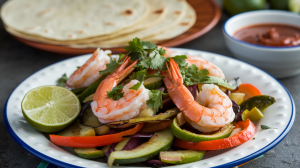 Fajitas de crevettes