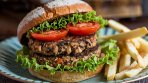 Burger végétarien champignons