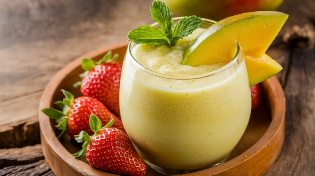 Smoothie d'été rafraîchissant à la mangue